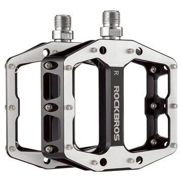 ROCKBROS 洛克兄弟 M8鋁合金大版面踏板  銀黑色