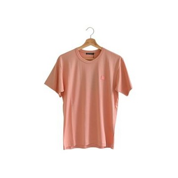 ACNE STUDIOS 童趣貼布繡棉質寬版T恤 (粉橘色)