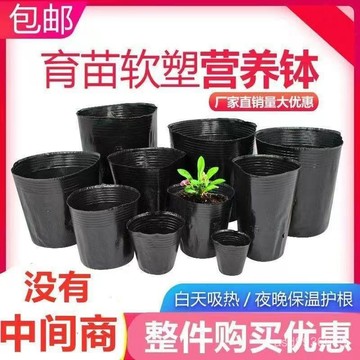 ✨臺灣熱賣18H✨【2361次迴購】營養杯育苗杯一次性黑色營養袋育苗袋大號播種植塑料育苗盆營養鉢