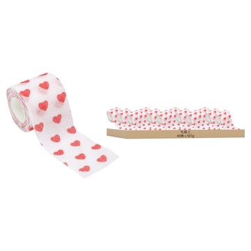 毛皇上 彈力自黏寵物繃帶 白底愛心 小號  587g  48捲