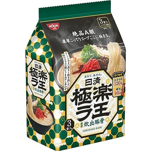 日清食品 日清極楽ラ王 濃厚炊出豚骨 3食パック 321g *9個