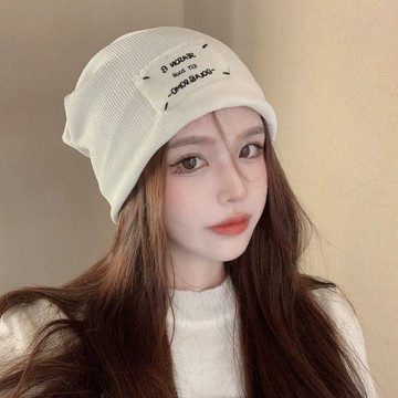 特賣🎀【百搭】網紅月子帽産㛿産後春秋堆堆帽夏季帽子女夏天針織毛綫包頭帽薄款秋冬保暖加厚毛綫帽 大頭圍堆堆帽 韓版毛綫針織