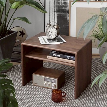 免運/可開票 北歐日式移動實木邊櫃臥室沙發床頭櫃小桌子櫻桃木茶幾床頭桌子