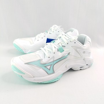 Mizuno V1GC240045 Wave Lightning Z8 女排球鞋 白/藍綠色【iSport愛運動】