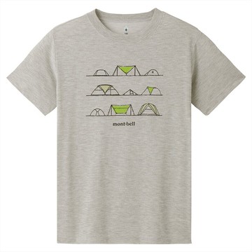 ├登山樂┤日本 mont-bell Wic.T Ks Tent 帳篷童款短排T 灰色 # 1114575HCH