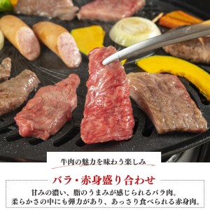 奈良県産黒毛和牛 大和牛バラ・赤身盛り合わせ 焼肉 1000g