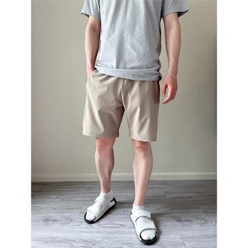 特價！意大利輕奢夏季戶外男士激光打孔透氣輕量薄款彈力休閑短褲