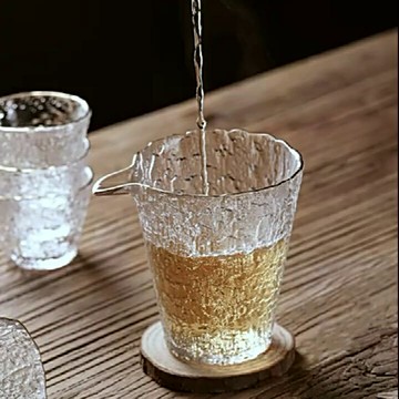描金日式冰露玻璃茶具用品家用功夫茶杯套裝輕奢高檔高端金邊蓋碗