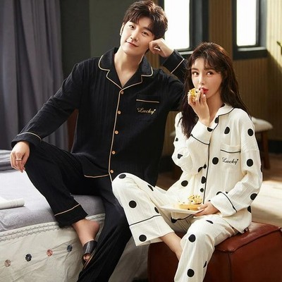 ヴィジョン ストリートウェア カップルパジャマ ペアパジャマ 春秋冬 長袖パジャマ 前開き 部屋着 寝巻き ルームウェア 可愛い 上下セット 快適 ペアリング 大きいサイズ 通販 Lineポイント最大get Lineショッピング