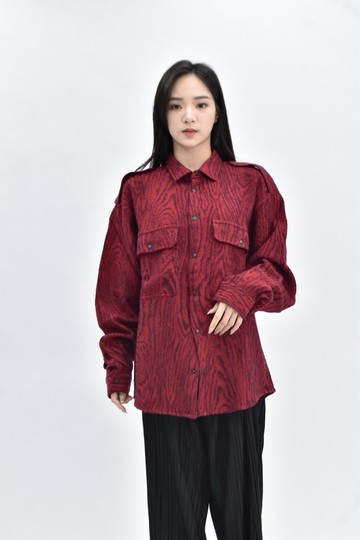 (XL) piero 長袖紅色長袖上衣