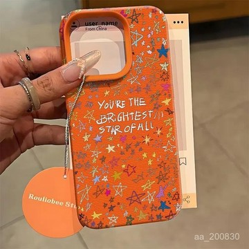 ✨限時下殺✨五彩星星ins風適用於iphone15蘋果13軟膠12promax秋冬手機殻XM