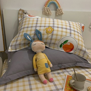 新款春秋枕套純棉一對裝網紅夏季簡約單人雙人家用全棉枕芯套