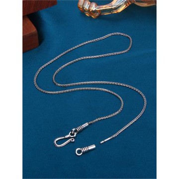 s925純銀復古做舊萬能鏈天珠項鏈男女個性旋轉扭開卡扣裸鏈鎖骨鏈