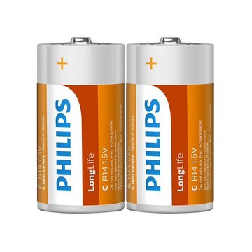 PHILIPS 飛利浦 Long Life碳鋅2號電池(2入)【小三美日】※禁空運 DS009914 手電筒 防災 AA