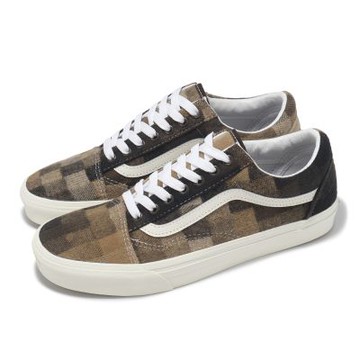 Vans 休閒鞋 Old Skool 男鞋 棕 白 棋盤格 板鞋 VN000CR5DFM
