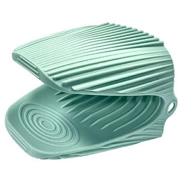 LuigiFerrero Norsk止滑矽膠隔熱手套 防水抗熱易清洗 表面凹紋  粉藍色  1雙