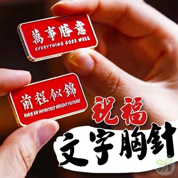 🔥隔日到貨🔥祝福文字胸針 創意文字祝福胸針 胸針 胸章 徽章 迷你胸針 飾品配件 針飾 別針 加油文字胸針 畢業禮物