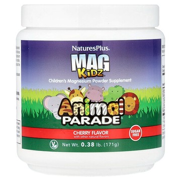 NaturesPlus, Animal Parade®，Mag Kidz®，櫻桃味，0.38 磅（171 克）