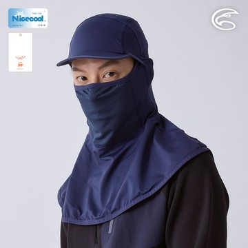ADISI NICECOOL巴拉克拉瓦抗UV遮陽頭套 AH24002 深藍 (F)｜UPF50+ 防曬 抗紫外線 涼感 彈性 防臭 吸濕排汗 透氣
