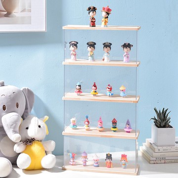 盲盒收納盒展示盒泡泡手辦瑪特展示架娃娃公仔桌面防塵透明亞克力