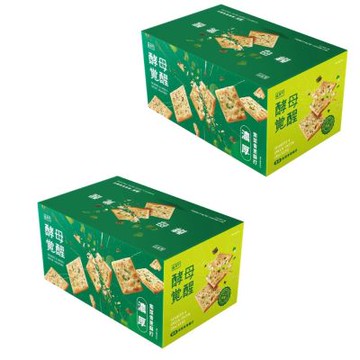 盛香珍 酵母覺醒 濃厚紫菜青蔥蘇打餅x2盒(30.5gx50入)