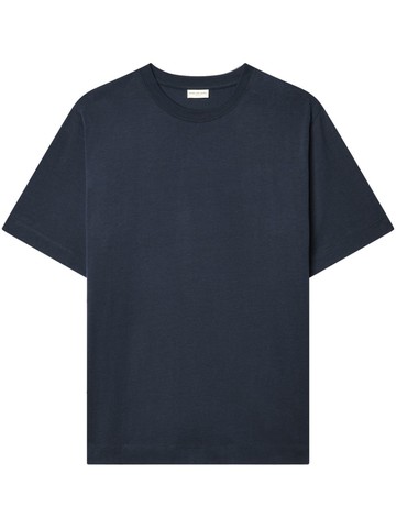 DRIES VAN NOTEN - crew-neck cotton T-shirt - men - Cotton - XL - Blue