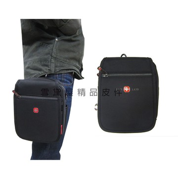 腰掛式超大容量主袋+外袋共三層9寸手機附長背帶防水尼龍