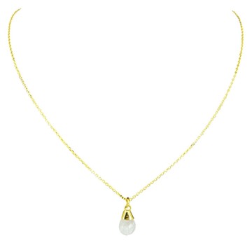 SOPHIE  DESCHAMPS 金蓋垂式水滴寶石項鍊