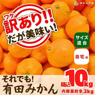 ふるさと納税 有田川町 訳あり それでも みかん  箱込 10kg 内容量 9.2kg サイズミックス B品