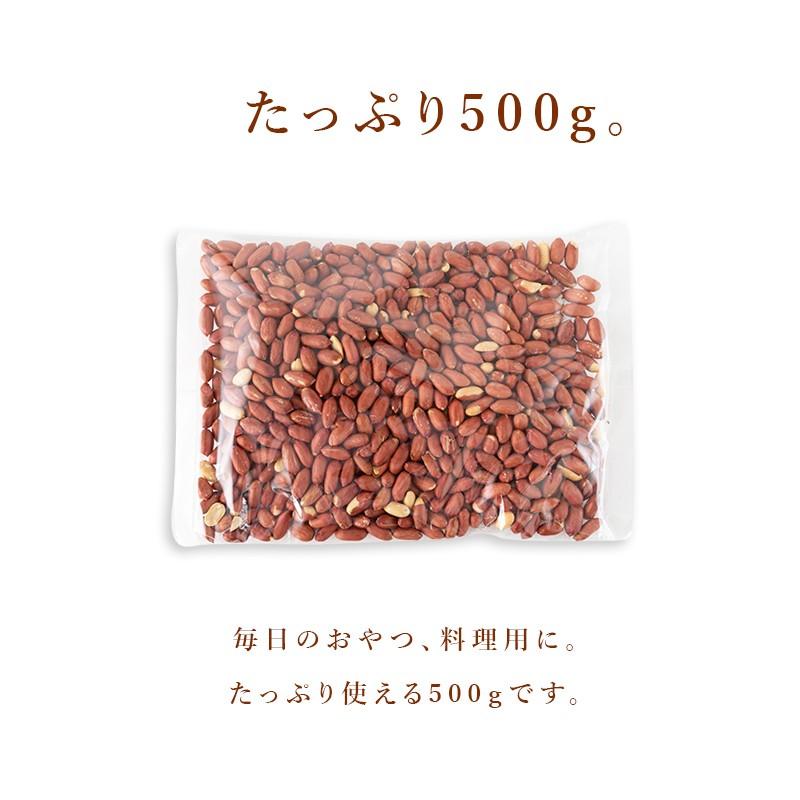 ピーナッツ 落花生 皮付き 素焼き 送料無料 塩味 450g チャック付き袋