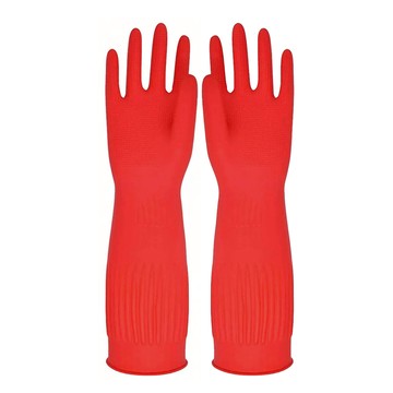 AHOYE 加厚防滑橡膠清潔手套 橘色 防油耐用  FREE(one size)  1雙