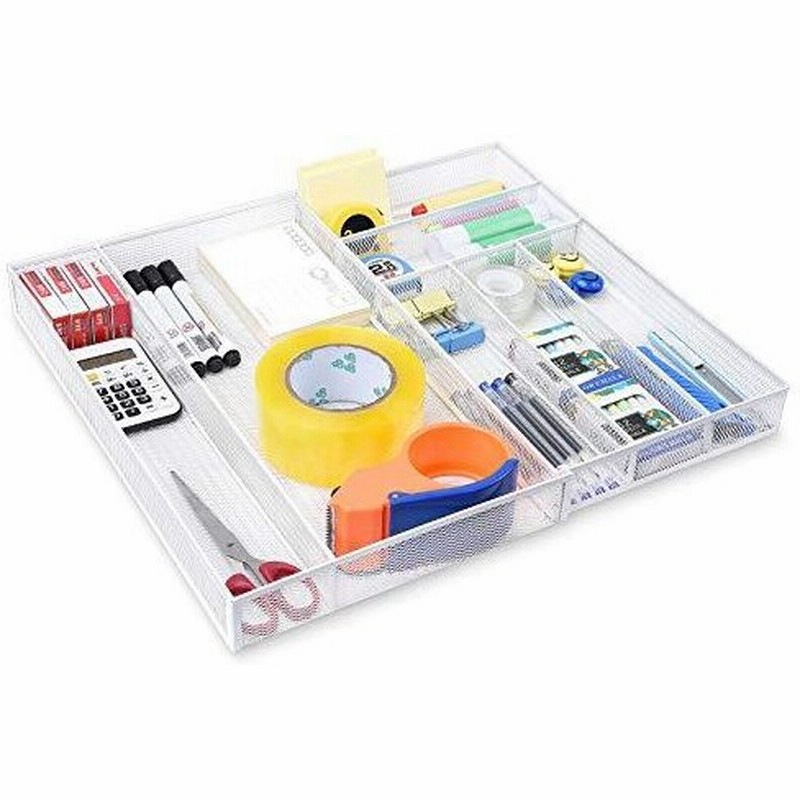 伸縮式 引き出し用収納ケース 白い オフィス事務用品収納トレー 小物入れ文房具収納ケース 多機能デスクオーガナイザー メッシュのデザイン 通販 Lineポイント最大0 5 Get Lineショッピング