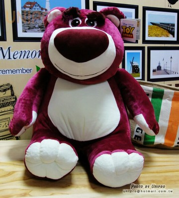 UNIPRO 迪士尼 正版授權 玩具總動員3 Toy Story 坐姿 熊抱哥 絨毛 玩偶 娃娃 禮物 深紫熊 18吋