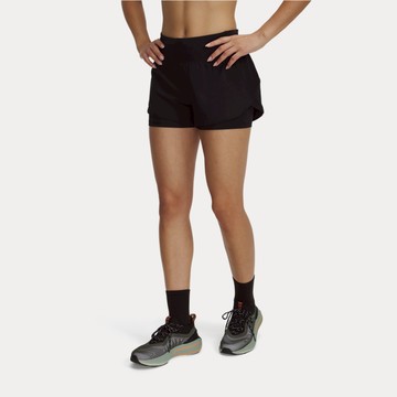 UA 女 Launch Pro 2in1 3吋短褲-人氣新品