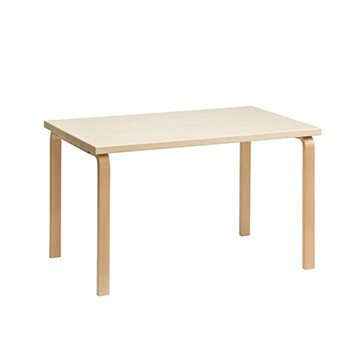 Aalto Table 81B 矩形桌（原木色、120 x 75 公分）