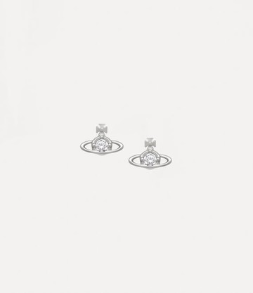 Vivienne Westwood Nano Solitaire Earrings Silver Cubic Zirconia Women