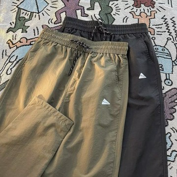 【Ms】工裝褲 多口袋褲子 藏藍色防水衝鋒褲男秋季新款港風速干傘兵工裝褲子戶外登山運動褲 男褲