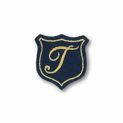 清原 KIYOHARA イニシャルエンブレムワッペン T 幅33mm×高さ33mm IME-01