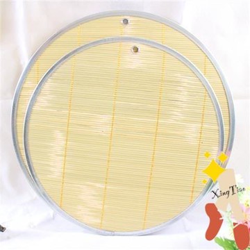 餃子簾蓋餐墊雙面加厚竹制雙層餃子簾家用包邊圓形餃子面食簾托盤