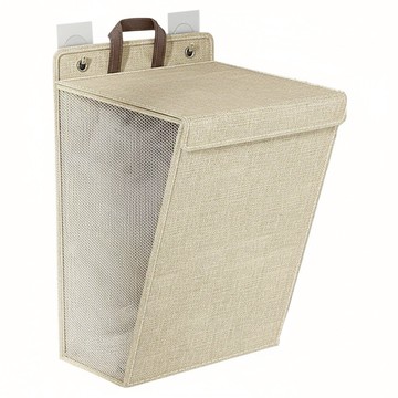 小麥購物 壁掛式可折疊多功能洗衣籃 L1441  大(56 x 39 x 13cm)  米色