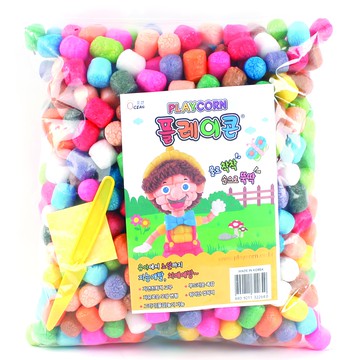 PLAYCORN 玉米黏土組 可直接以水黏著 玩法多元有趣  綠色 + 紅色 + 藍色  1組