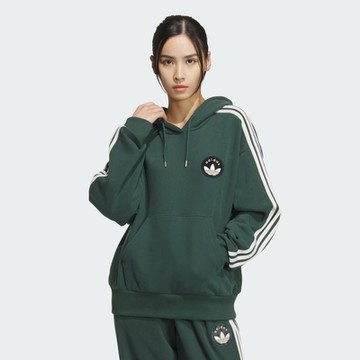 ADIDAS ORIGINALS 愛迪達 阿迪達斯 三葉草 女連帽上衣-綠色SPO HOODIE-JC6854