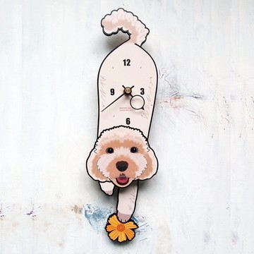 D-69 玩具贵宾 - 動物造型鐘擺鐘