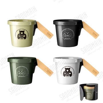 【仙德曼SADOMAIN】琺瑯磁吸杯 2入/2蓋 400ml (附收納皮盒) SV3402
