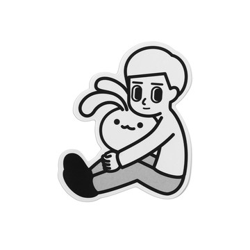 消極男子 X Royal Art 貼紙B款 (消極男子與兔主管) H9037