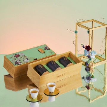 【茶葉禮盒】韻竹禮盒-國宴級國際得獎摘星台灣茶葉環保禮盒