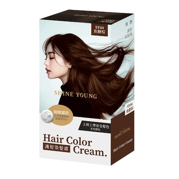 炫艷SY護髮染髮霜40g焦糖棕SY04