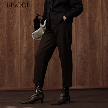 EPISODE - 舒適百搭修身顯瘦錐形窄腳長褲E35205（棕）