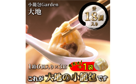 これが大地の小籠包です　計18個入り(1箱6個入り×3箱)