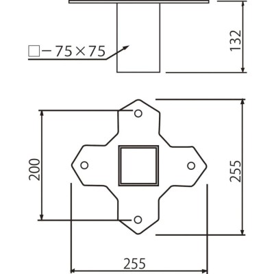 送料別)(三和体育)野球 ベース用固定金具鉄（1個）上金具Ｓ-4981